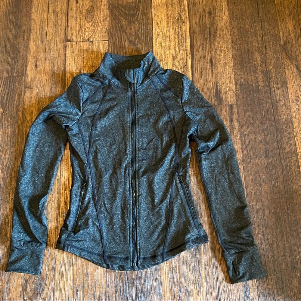 TYC Gray Workout Fitted Jacket Size Small
